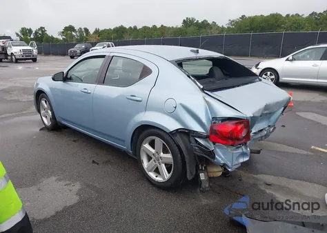 2013 Dodge Avenger Se из США, поврежденный, VIN 1C3CDZAB2DN644358